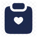 Clipboard Heart Document Task Icon