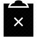 Clipboard Cancel Sign Icon