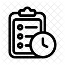 Clipboard Clock Time Sheet Icon