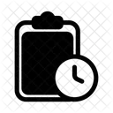 Clipboard Clock Time Sheet Icon
