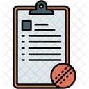 Clipboard List Cricket Icon