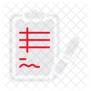 Clipboard Pen Contract Icon