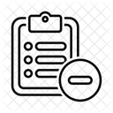 Clipboard Remove Delete Document Icon