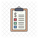 Clipboard Tax Bill Icon