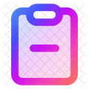 Clipboard Minus  Icon