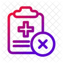Clipboard Reject Medical Denial Treatment Refusal Icon