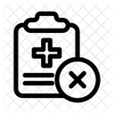 Clipboard Reject Medical Denial Treatment Refusal Icon
