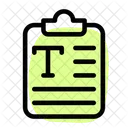 Clipboard Text Text File Text Icon
