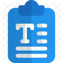 Clipboard Text Text File Text Icon