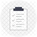 Clipboard With Checks And Lines  Icon