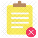 Clipboard With Cross Icon