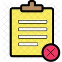 Clipboard With Cross Icon