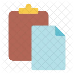 Clipboard with paper  Icon