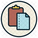 Clipboard With Paper  Icon