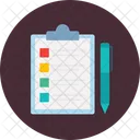 Clipboard With Pen  Icon