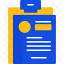 Clipboard With Resume Document Review Application Materials Icon