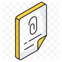 Paper Binding Clipped Paper Pages Icon