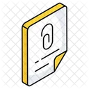 Paper Binding Clipped Paper Pages Icône