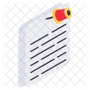 Paper Binding Clipped Paper Pages Icône