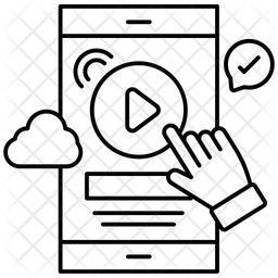 Clique de vídeo para celular  Ícone