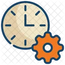 Clock Time Cog Icon