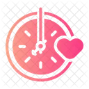 Clock Lifespan Valentines Day Icon