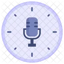 Clock Microphone Audio Icon