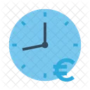 Clock Euro Time Icon