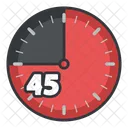 Forty Five Clock Icon