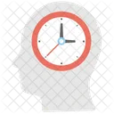 Brain Clock Time Icon