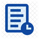 Clock Time Document Icon