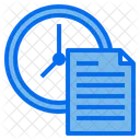 Clock File Paper Icon