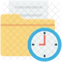 Clock File Folder Icon