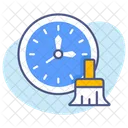 Clock Cleaning Clean Icon