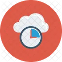 Clock Cloud Database Icon