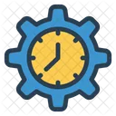 Clock Gear Schedule Icon