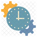 Clock Time Gear Icon