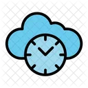 Clock Cloud Computing Icon