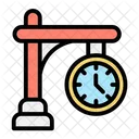 Clock Train Station Hour Icon