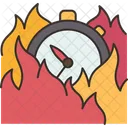 Clock Fire Burning Icon