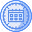 Clock And Calendar Time Schedule Icono