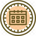 Clock And Calendar Time Schedule Icône