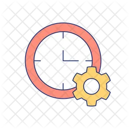 Clock and gear  Icon