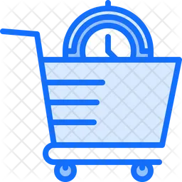 Clock Cart  Icon