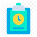 Clock Clipboard List Icon