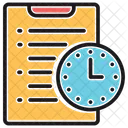 Clock Clipboard Clipboard Checklist Icon