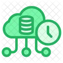 Cloud Database Cloud Data Timer Icon