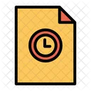Clock Document  Icon