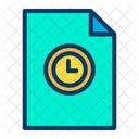 Clock Document Clock Time Icon