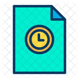 Clock Document  Icon